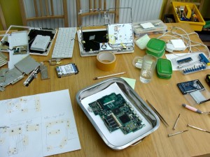 Cooking iBook Cooking iBook logic board to fix solder joints